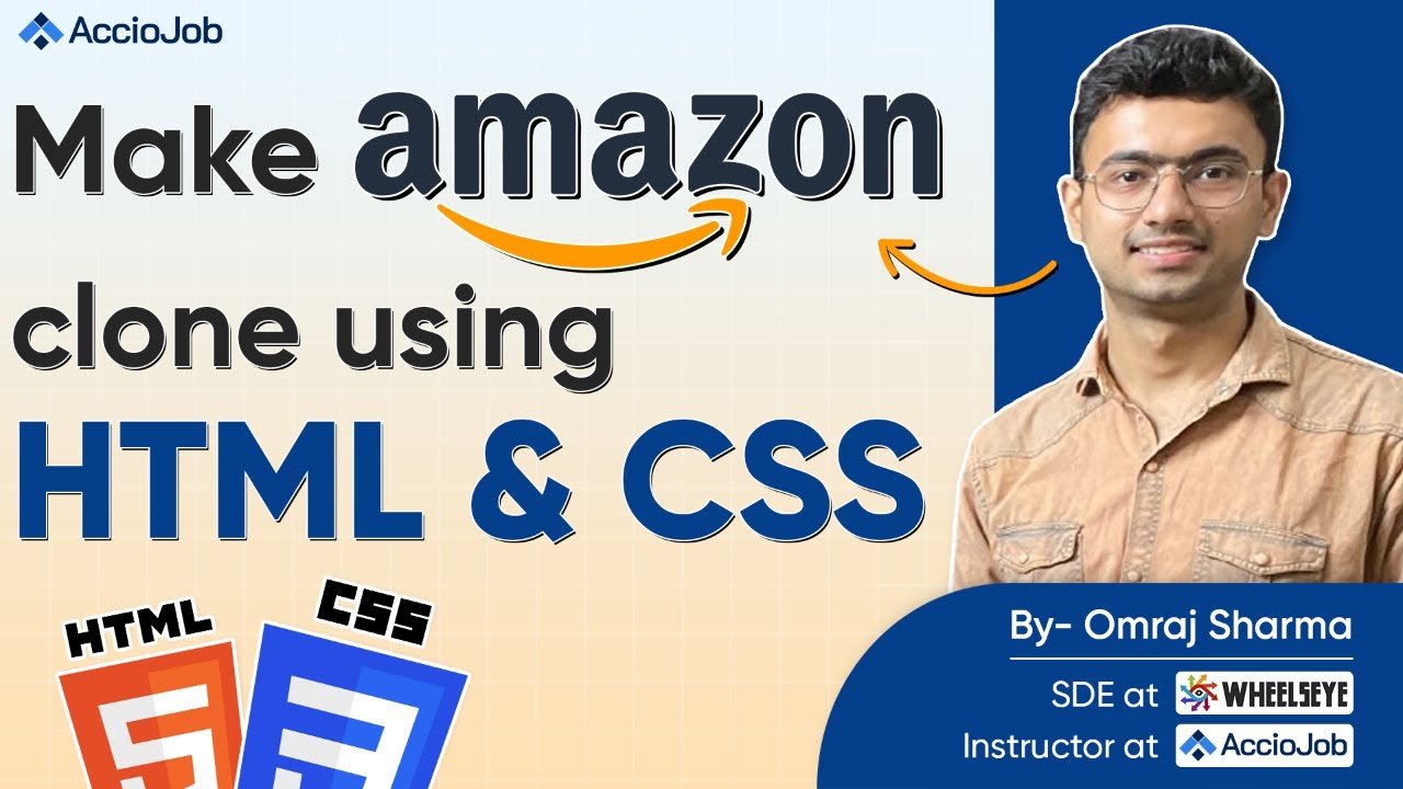 Make Amazon clone using HTML & CSS | HTML CSS workshop | Project building workshop | Coding bootcamp