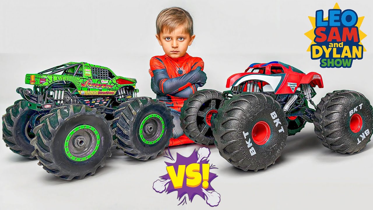 Spider-Man Monster Truck vs Snake Bite! Epic Monster Jam Showdown for Kids! (Part 2)