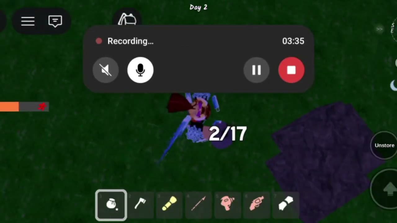 Getting the earmuf for a quest in 99 nights in the forest 