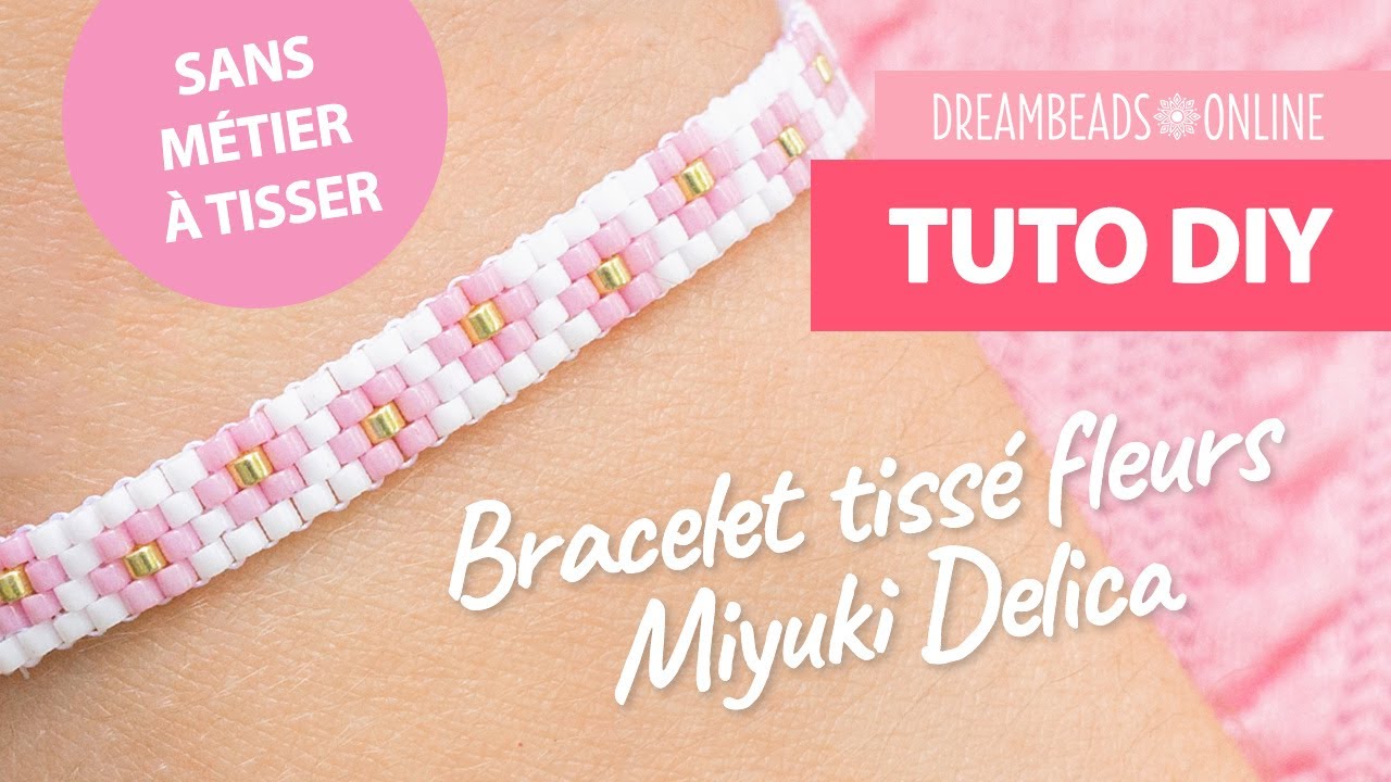 Bracelet tissé fleurs Miyuki Delica | Fabriquez des bracelets DIY ★ Dreambeads Online