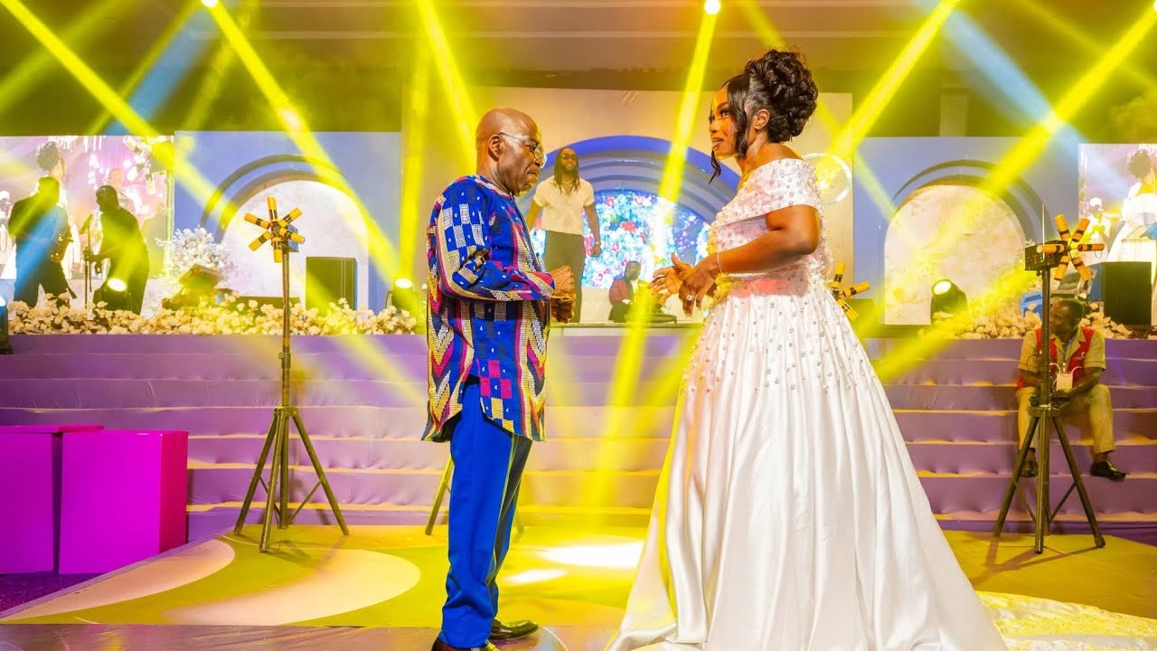 Gov Alex Otti Kid Sister White Wedding As Flavour Performed Massively & Otti Speak To The New Couple