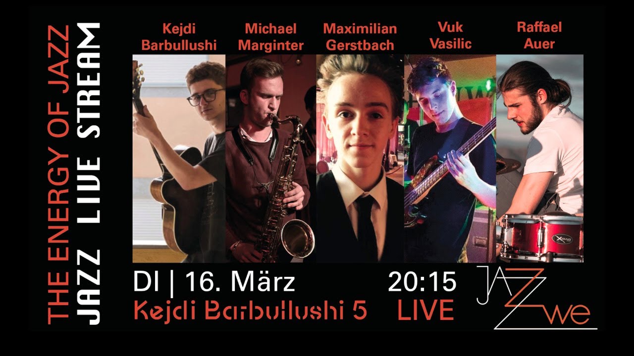 Kejdi Barbullushi Quintet LIVE at ZWE Jazz Club, Vienna - JAZZ LIVE STREAM - Jazz Guitar Quintet