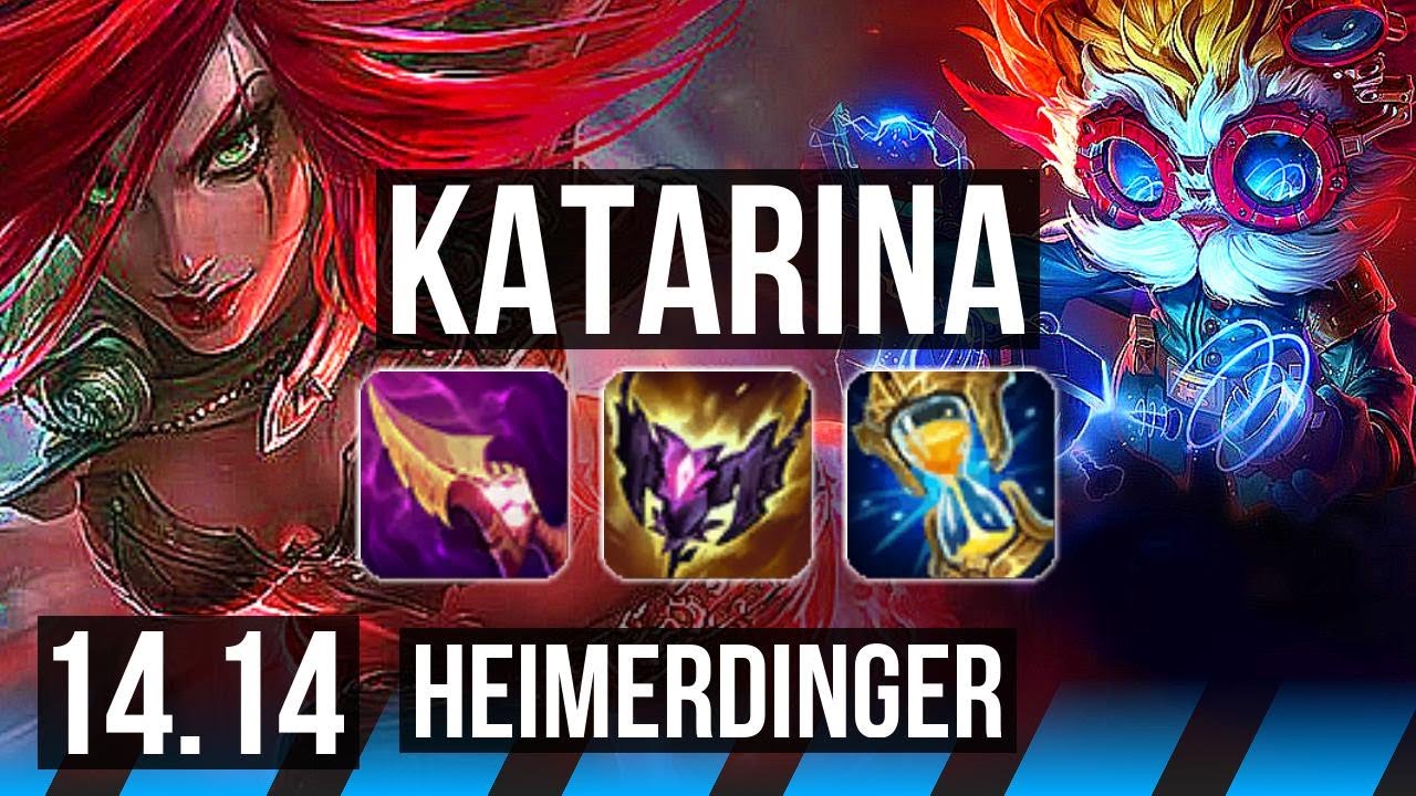 KATARINA vs HEIMERDINGER (MID) | Legendary, 21/2/8, 67% winrate | VN Diamond | 14.14