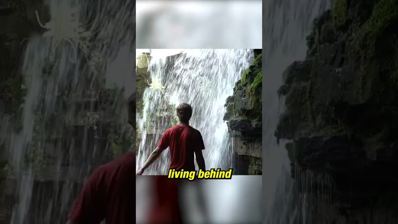 Someone lived behind this secret waterfall!