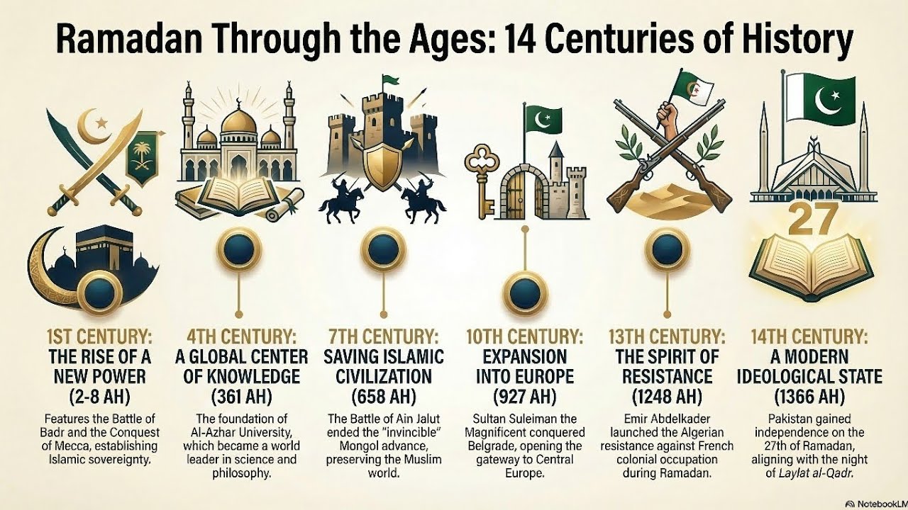 Islamic History: Major Historical Events of Ramadan (1st to 14th Century AH). (English)