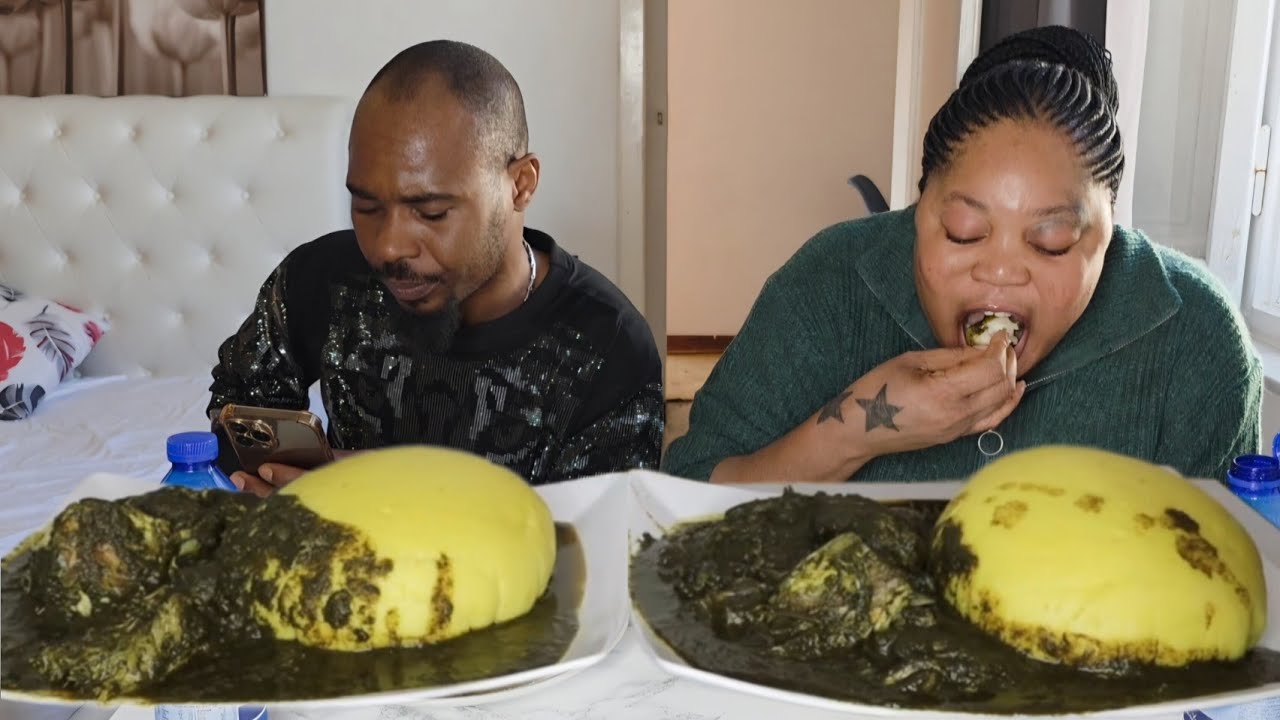 Время расплаты 😂😂😂 | Фуфу и чёрный суп или горький суп из листьев 🍃 🍲