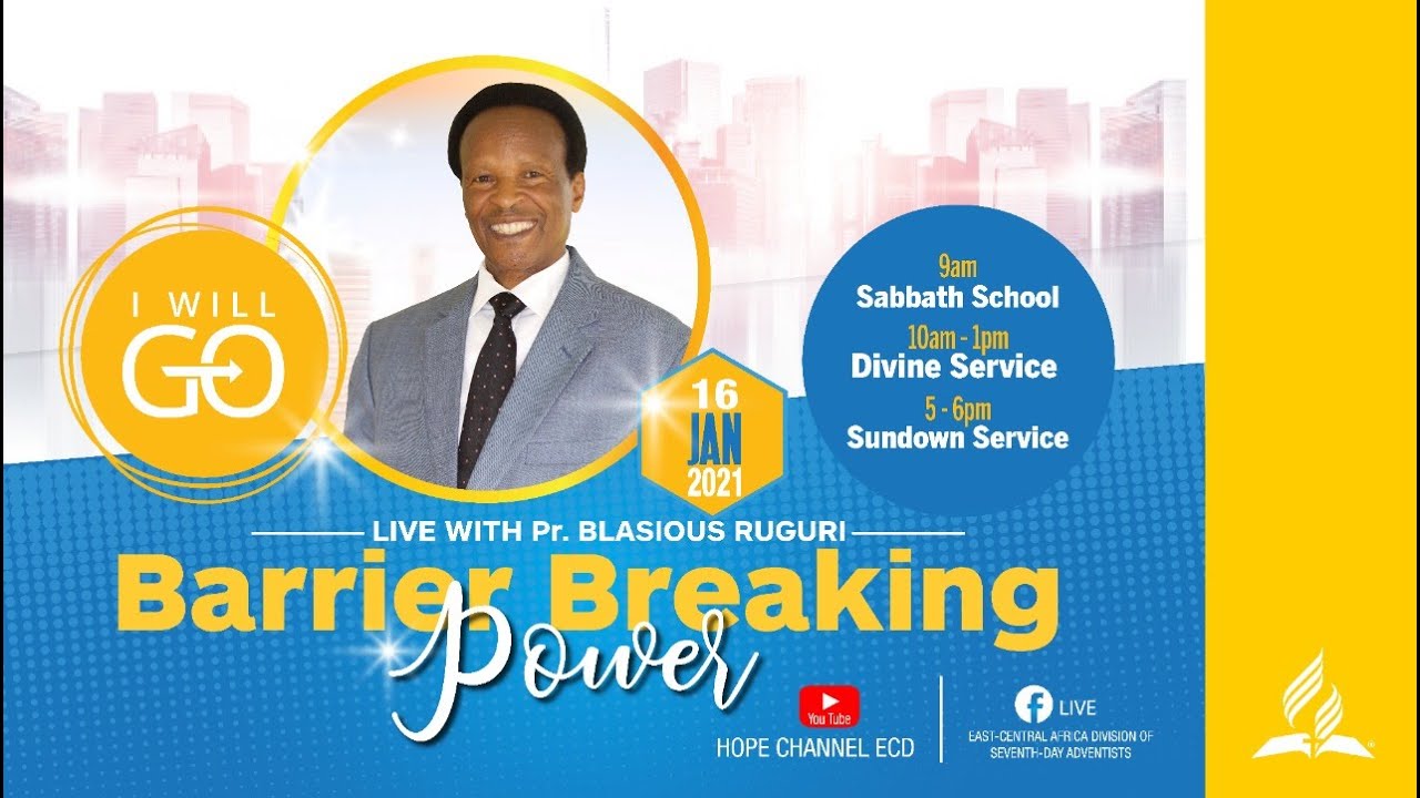 SABBATH SERVICE || BARRIER BREAKING POWER with Pr. BLASIOUS RUGURI