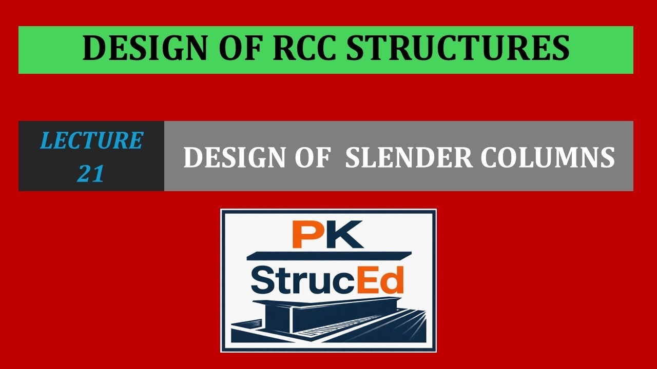 RCC Design – Lecture 21 | Limit State Method | Design of Slender Columns