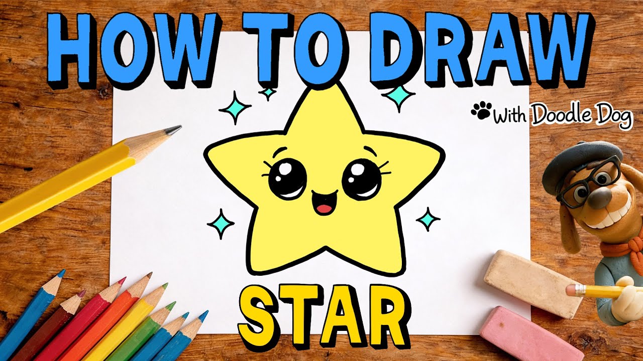 How to Draw a Star – Easy Drawing for Kids | Doodle Dog