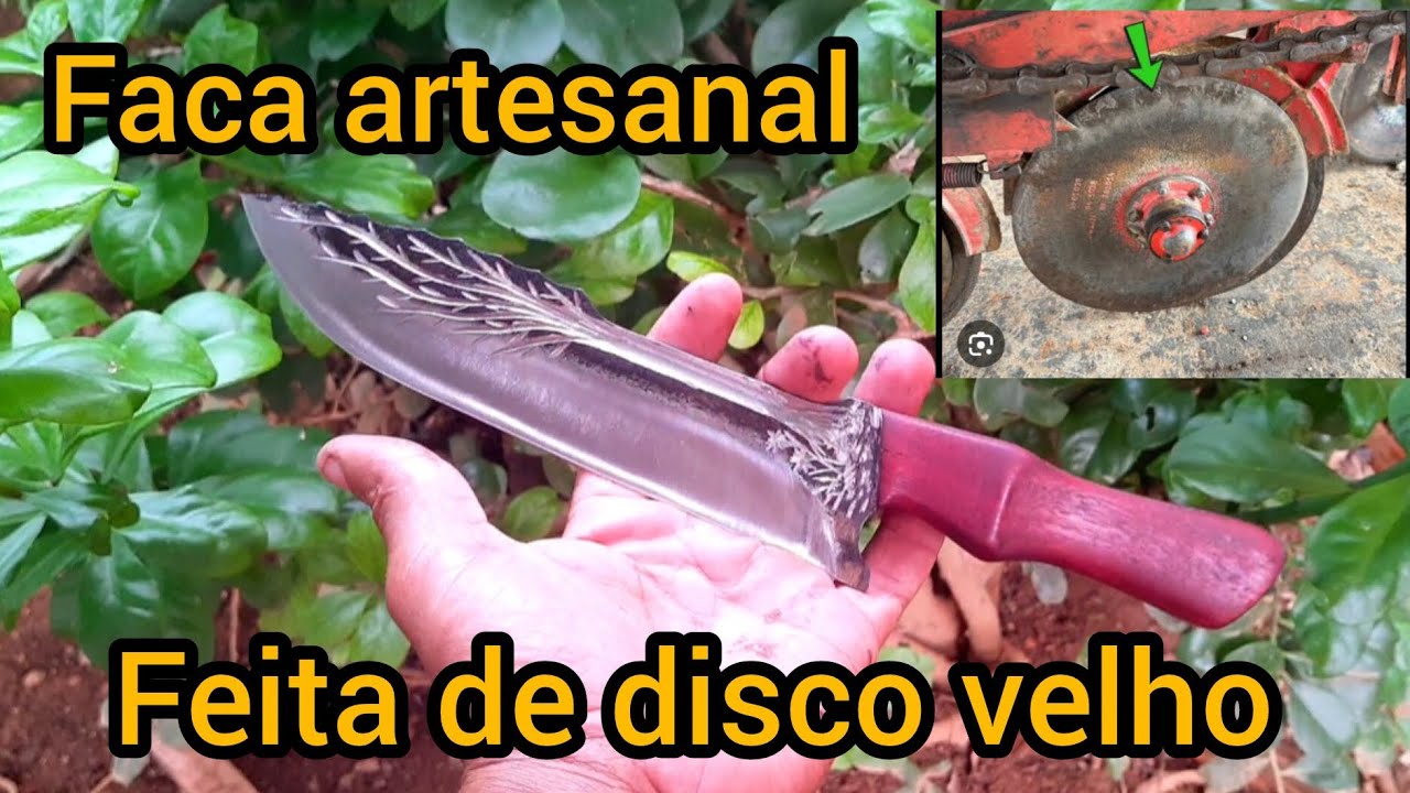 Olha! essa faca feita de disco velho