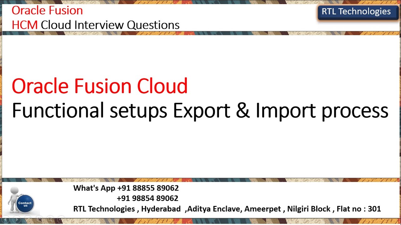 Fusion HCM Implementation | Setups Export and Import | Realtime Interview Questions | Placement