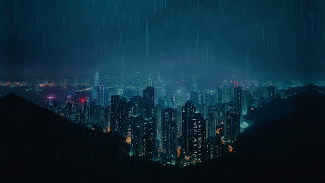 🌧️ Lluvia Relajante en la ciudad | Sonido de lluvia - Tormentas eléctricas en la ciudad