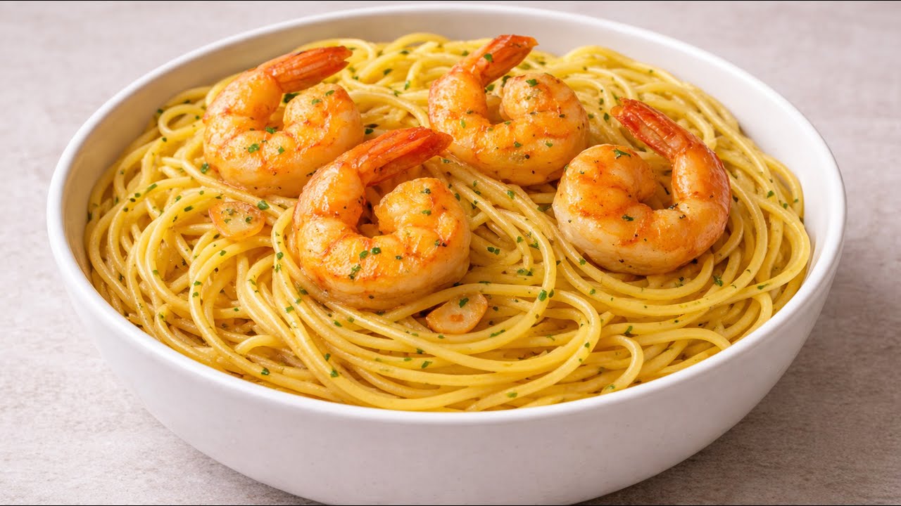 Классическая лапша с креветками – в ресторанном стиле 🍜🍤