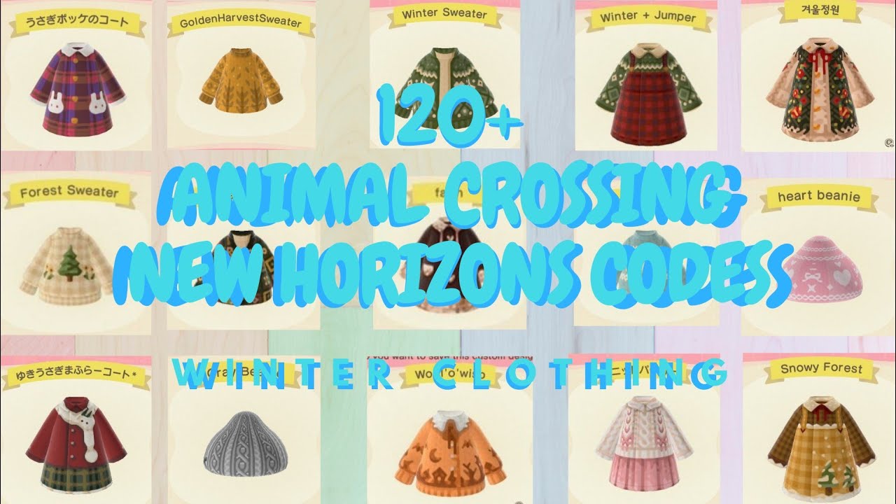 120+ BEST WINTER CLOTHING CUSTOM DESIGN CODES | Animal Crossing New Horizons