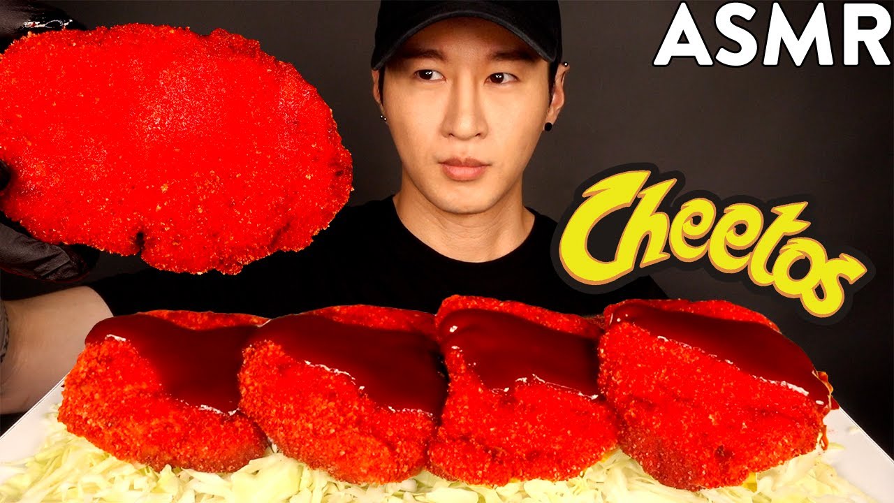 ASMR HOT CHEETOS TONKATSU MUKBANG (No Talking) COOKING & EATING SOUNDS | Zach Choi ASMR