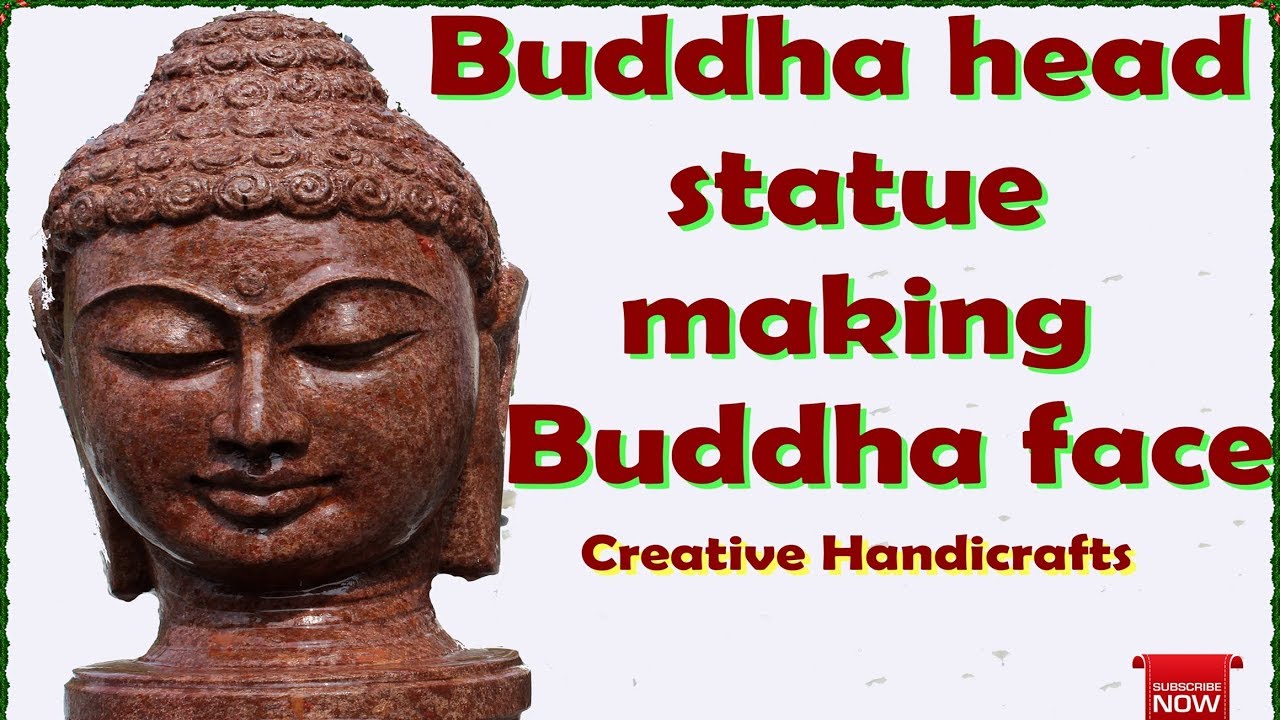 Buddha head statue making | Stone Buddha Bust Head Sculpture | Buddha face Making