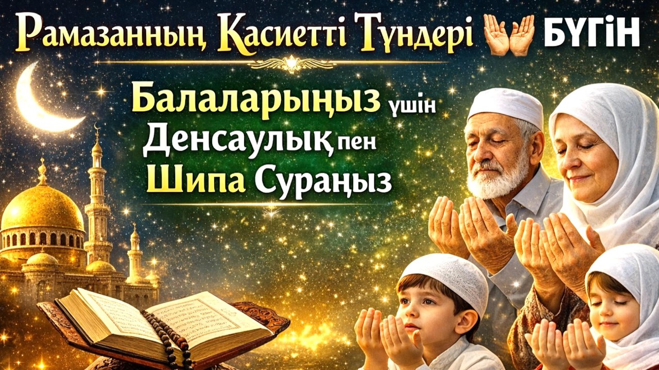 Рамазанның Қасиетті Түндері 🤲 БҮГІН Балаларыңыз, Немерелеріңіз және Ата-Анаңыз Үшін Шипа Сұраңыз