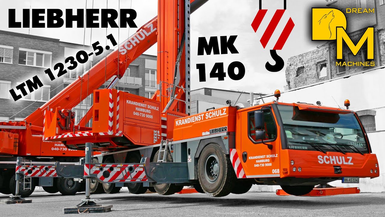 Mobile towercrane Liebherr MK 140 supporting fire department after explosion 🔥 Liebherr LTM 1230-5.1