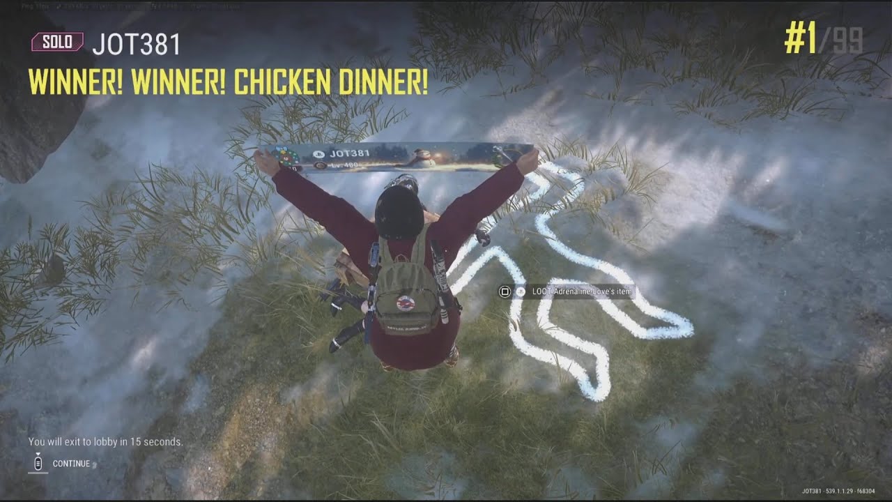 JOT381 PUBG 020126 ERANGEL 2 KILLS 2306th SOLO WIN 1/99 CHICKEN DINNER SOLO
