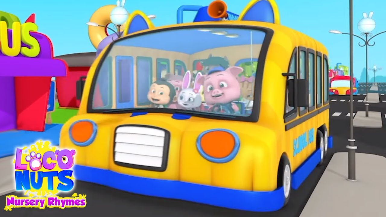 Hjul P&aring; Bussen | Dikter f&ouml;r barn | Kids TV Svenska Barns&aring;nger | F&ouml;rskolevideo | Tecknad film