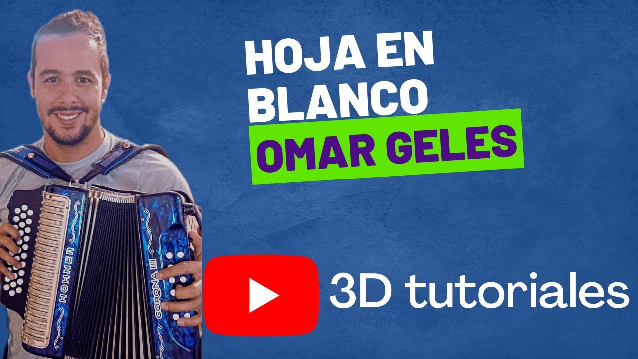[PASO A PASO] TUTORIAL DE ACORDEON DE-HOJA EN BLANCO-ACORDEON 5 LETRAS-ACORDEON VALLENATO