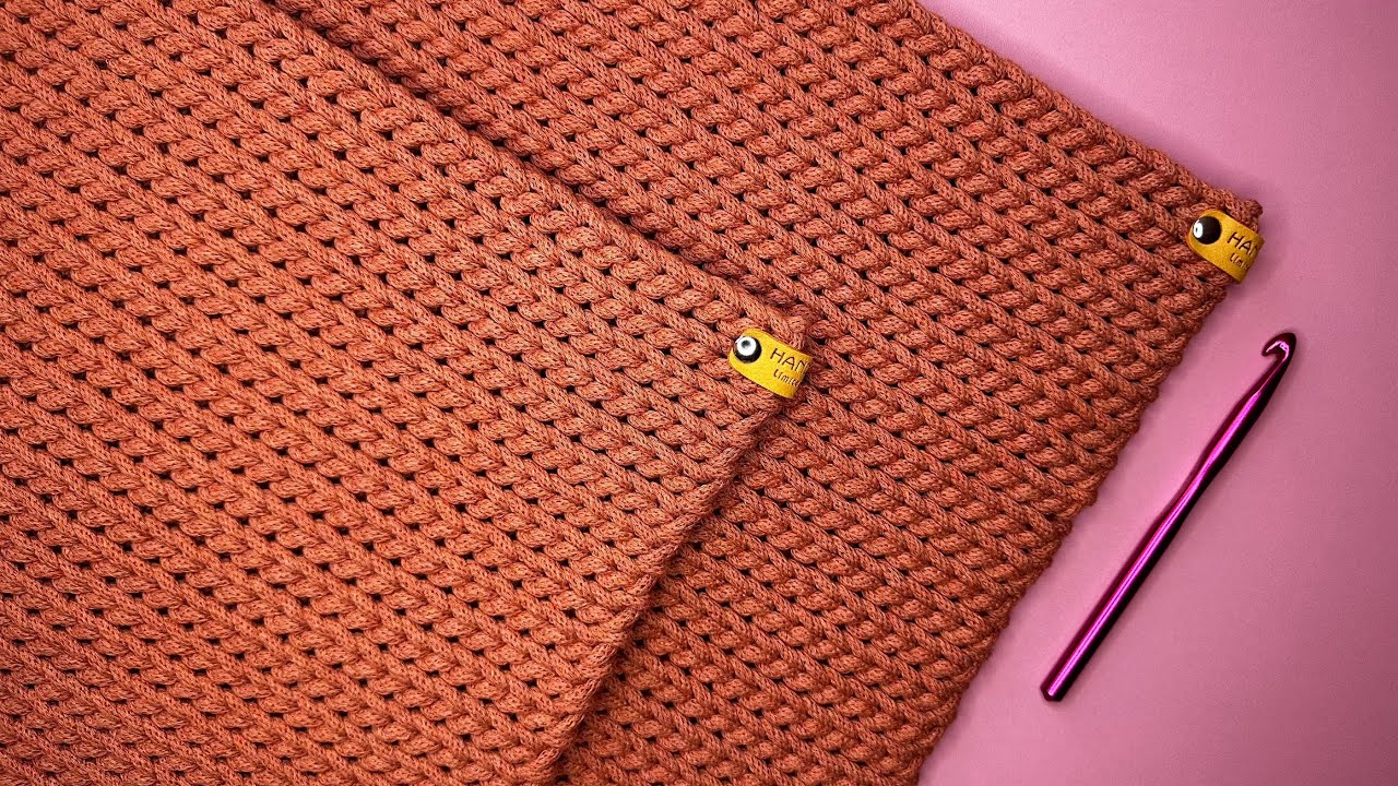 Easy Crochet Rectangle Placemat tutorial | Camel Pattern | Large Size