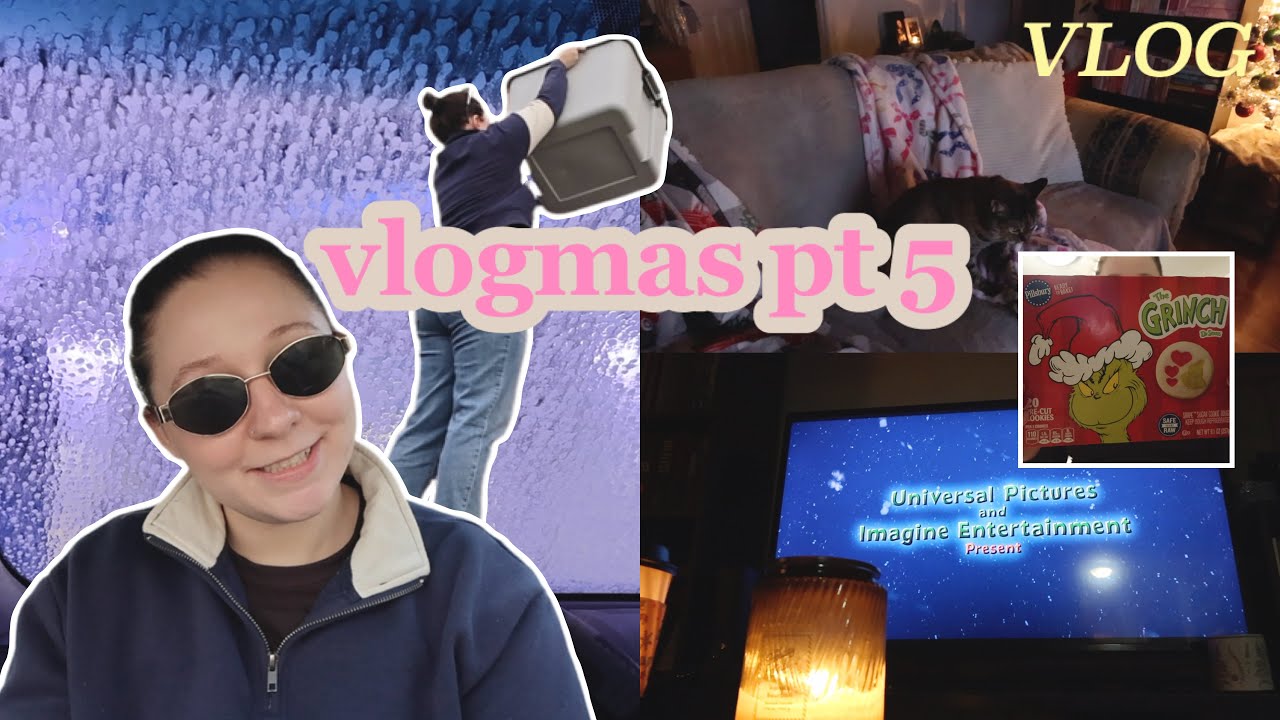 VLOG | errands, baking holiday treats + Christmas movie night *vlogmas part 5* 🍪🍿🎥