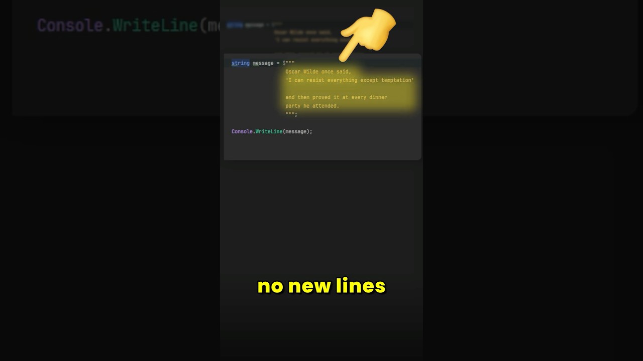 Raw string literals are awesome in C#