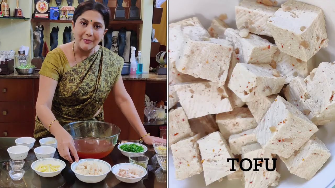 Veg. FRIED RICE & TOFU, MUSHROOM & BABY CORN IN VEGETABLE SAUCE