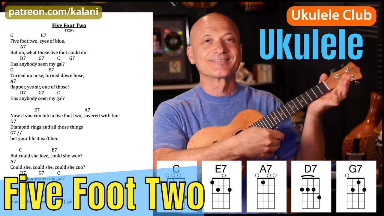 Five Foot Two — Учебное пособие по игре на укулеле // Аккорды V7