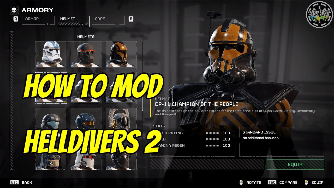How to Mod Helldivers 2 - STAR WARS MODS SHOWCASE AND TUTORIAL #shorts #starwars #helldivers2