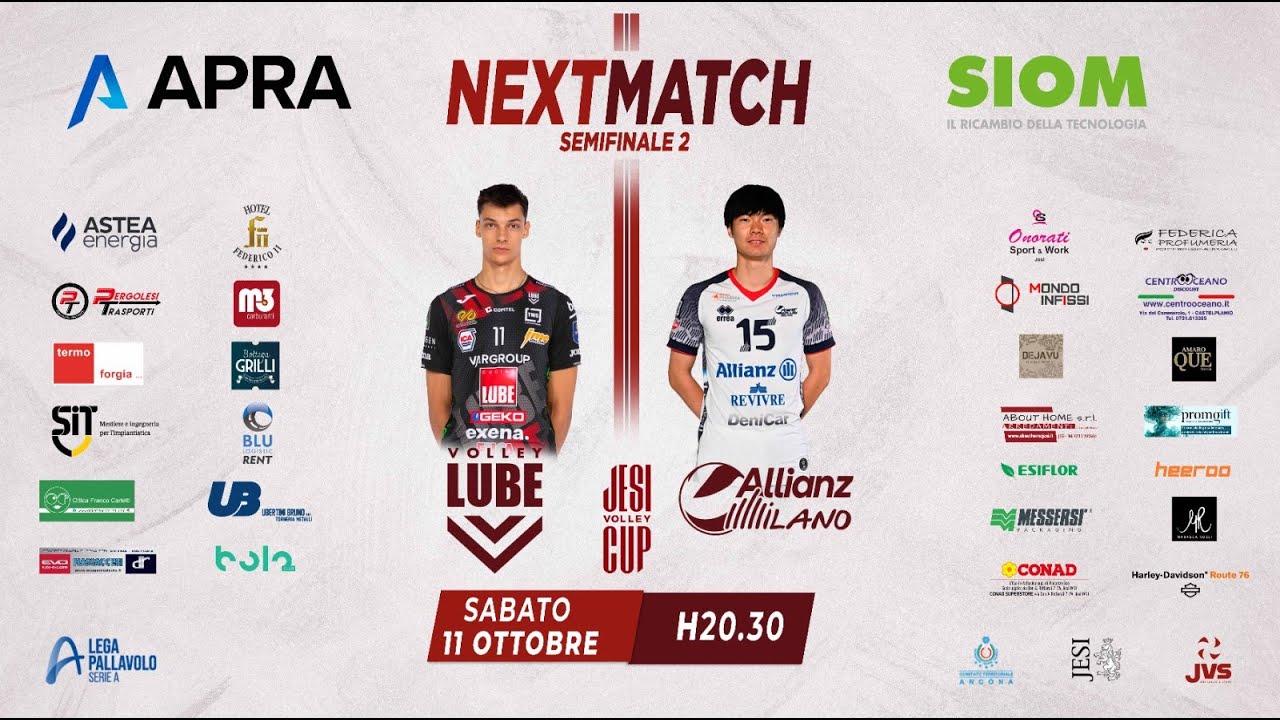 Cucine Lube Civitanova - Allianz Milano | Semifinale Jesi Volley Cup 2025