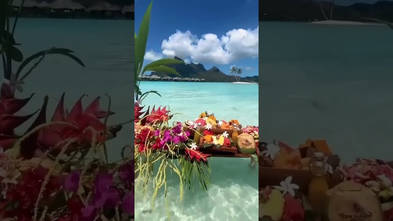 From bed to breakfast, the stunning beauty of Mount Otemanu remains a constant companion