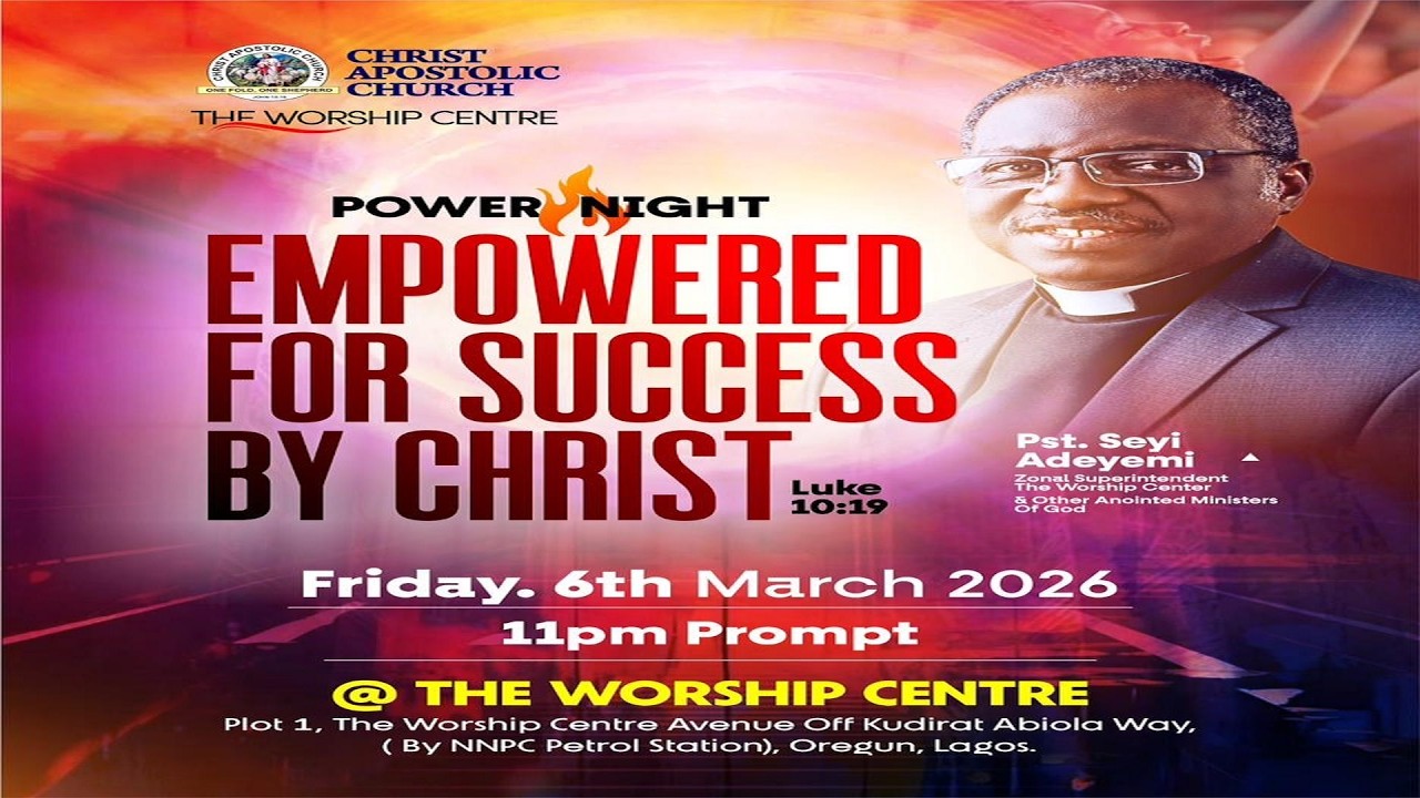 CHRIST APOSTOLIC CHURCH||T.W.C||POWER NIGHT||6TH MARCH 2026 #THEWORSHIPCENTRE