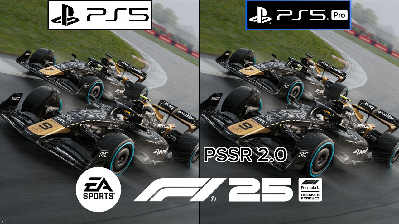 F1 25 PS5 vs PS5 Pro PSSR 2.0 - Graphics Comparison - Framerate - Loading Times