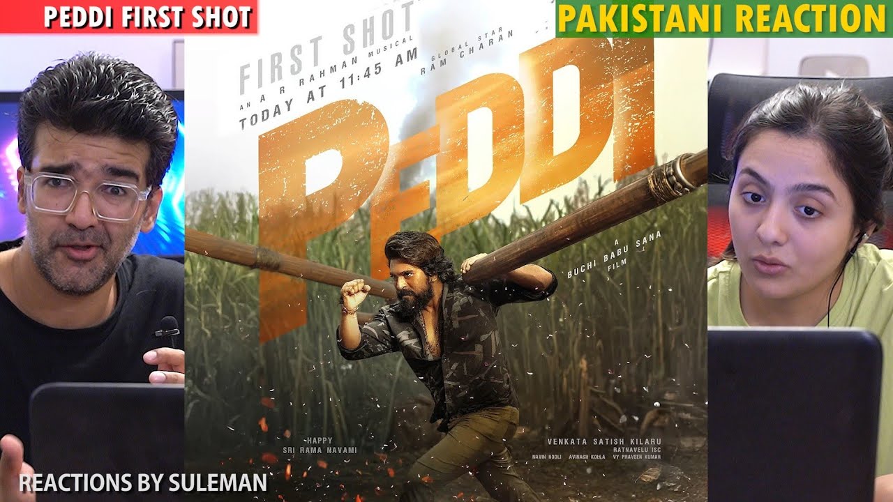 Pakistani Couple Reacts To Peddi First Shot Glimpse | Telugu | Ram Charan | Janhvi Kapoor | Buchi B