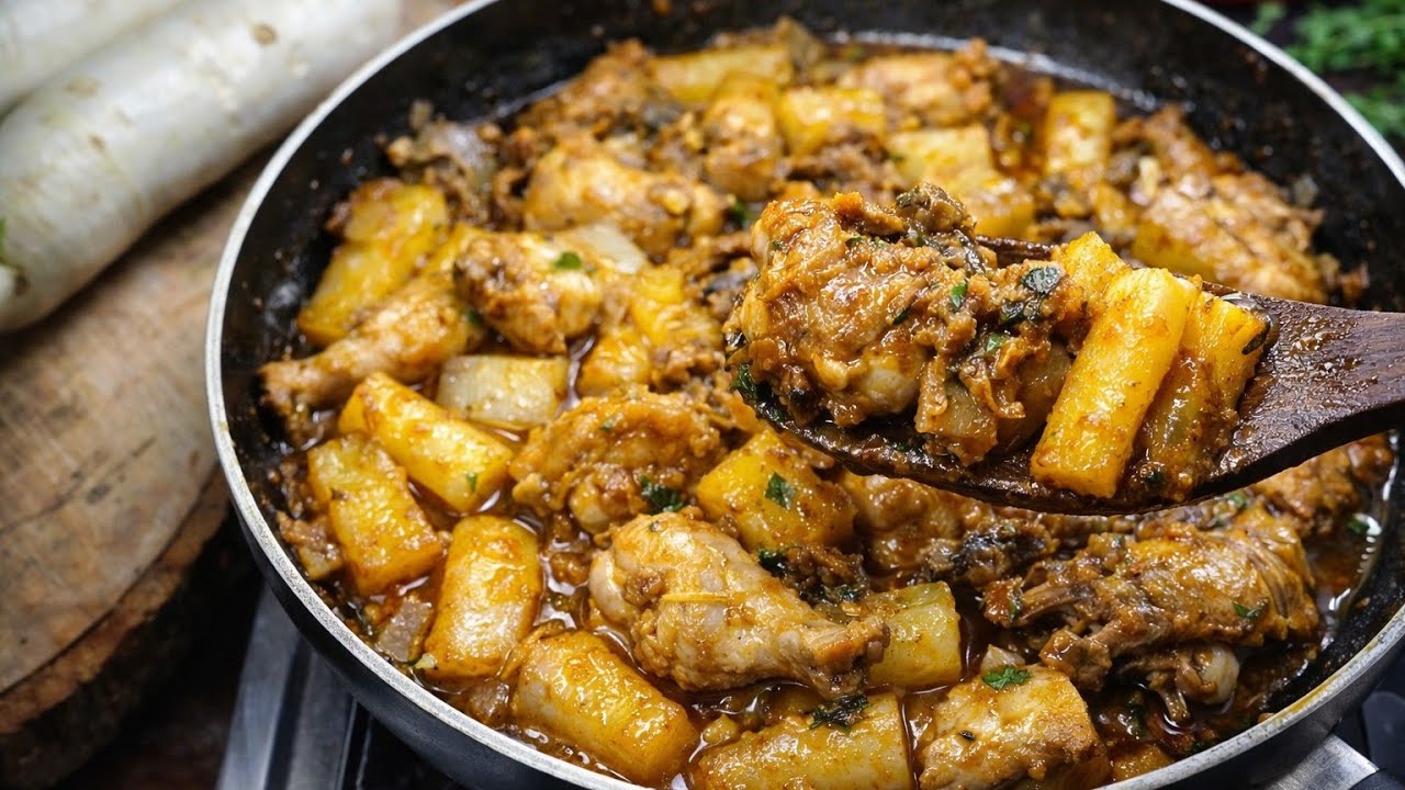 Mula Chicken Recipe | মুলা দিয়ে চিকেন | Bengali Style Village Chicken | Dish and Taste