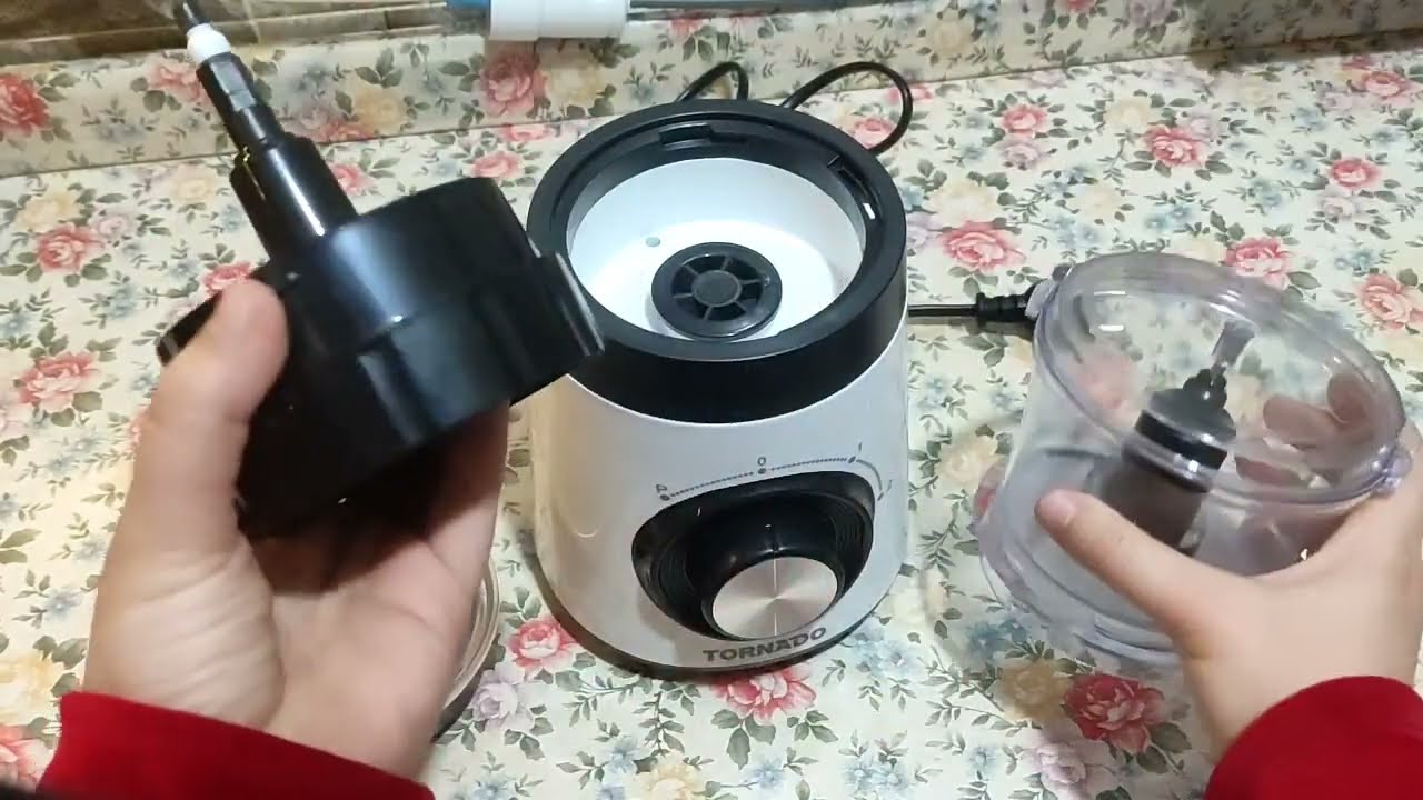 خلاط كهربائي تورنيدو 600 وات ، سعة 1.5 لتر ، مطحنة ، كبة ، أسود TBL-500W