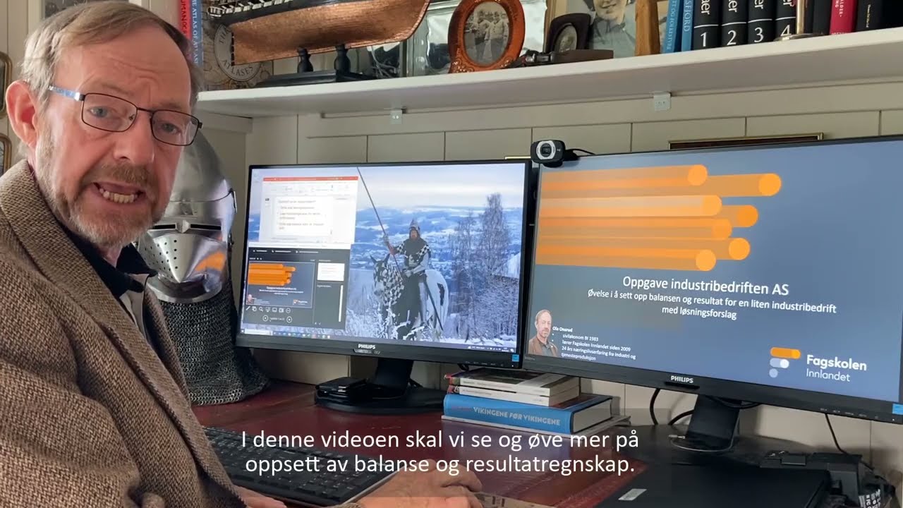 Balanse og resultatregnskap i industribedrift øvingsoppgave
