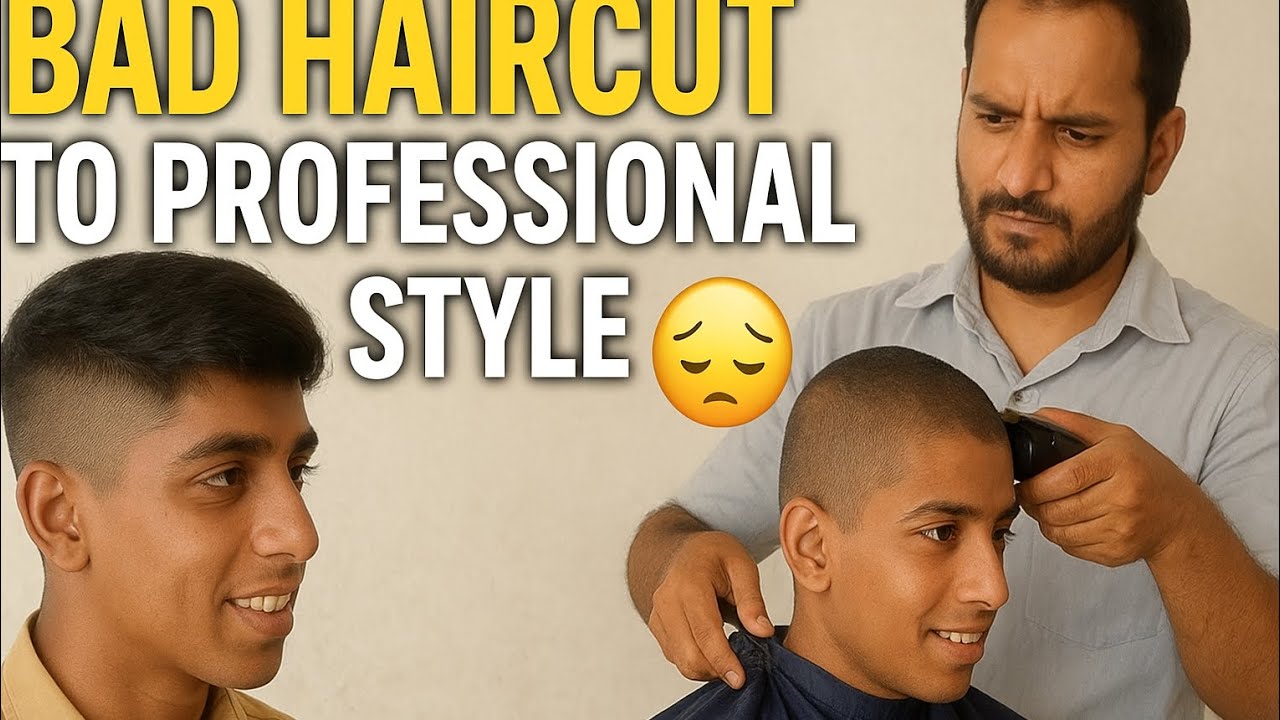 ناکام ہیئر کٹ سے بہترین اسٹائل تک ✂️ | Haircut Transformation 2025