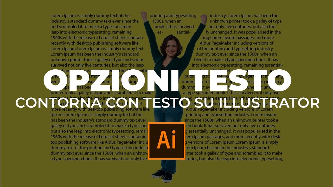 Contorna con testo in Illustrator
