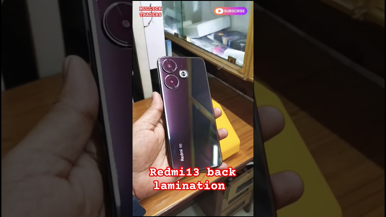 Redmi13 5g 💥🛠️ mobile back skin lamination | best 🥸 mobile back skin protector #trending #viralreels