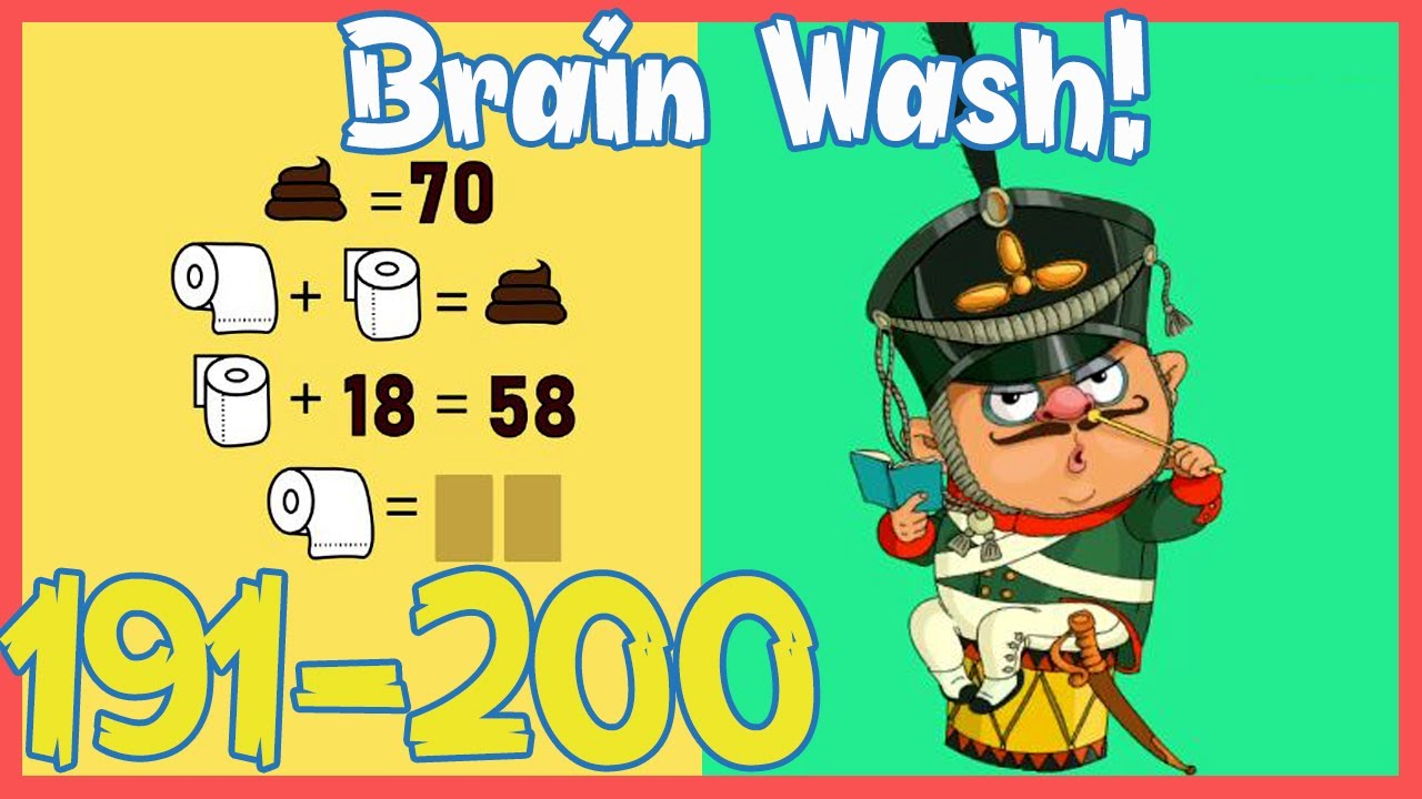 Brain Wash Level 191 192 193 194 195 196 197 198 199 200 Solution Walkthrough | Brain Wash Answer