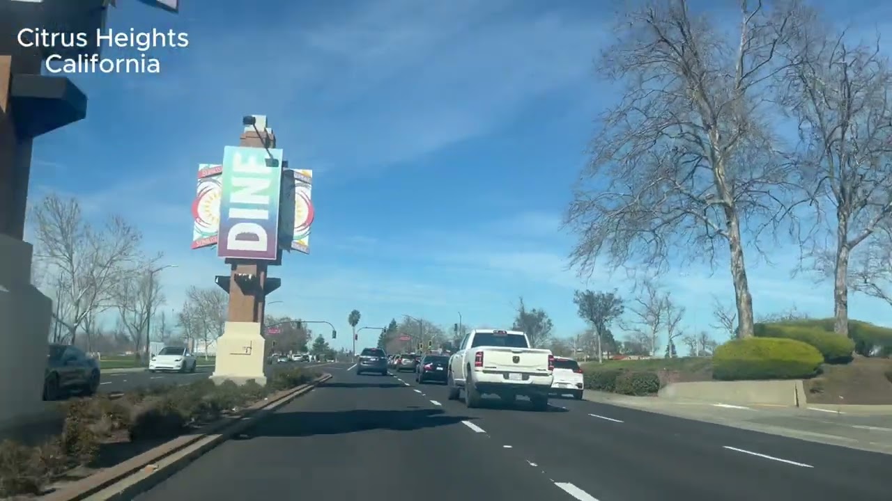 Dashcam view of Citrus Heights, California