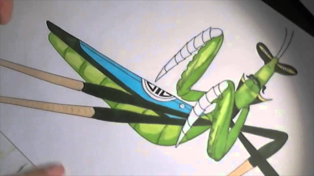 How to draw Mantis from Kung Fu Panda