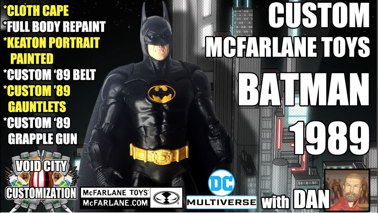 Custom McFarlane Toys BATMAN 1989 Action Figure & Grapple