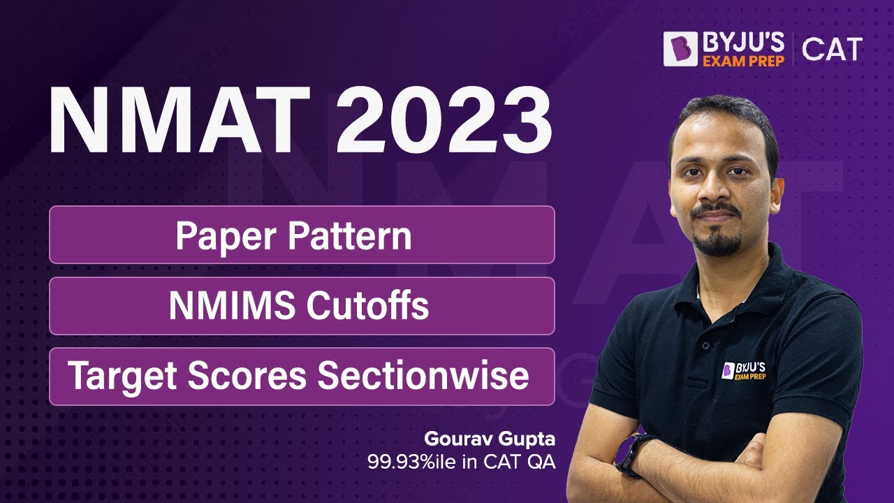 NMAT 2023 Paper Pattern | NMIMS Cutoffs | NMAT Target Scores Section wise | BYJU'S MBA