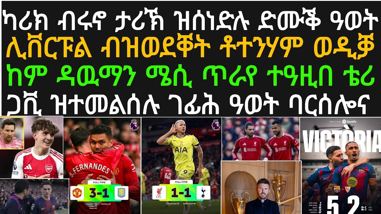 ዕለታዊ ዜና 15 መጋቢት! ዩናይትድ ነታ ንዋንጫ ዝተሓስበት ቪላ ረጊጻታ፡ስሎት ሎሚ ዉን ብኢጎር ትዶር፡