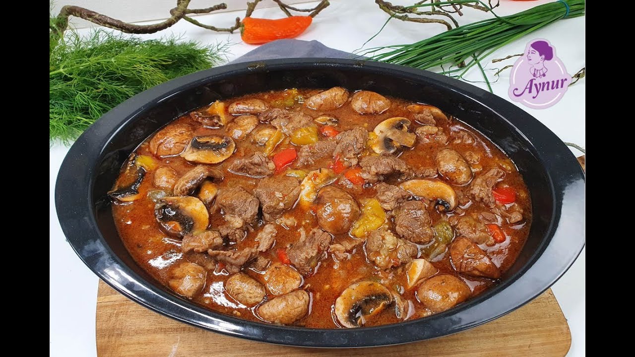 Blitzrezept I Rindfleischpfanne mit Champignon I Mantarli Dana Et Sote Tarifi