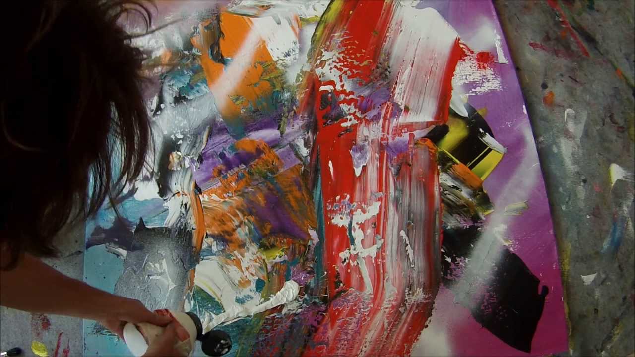 Learn To Paint Abstract Painting With Broom, Squeegee And Scrapers 2 (HD) by Jan van Oort